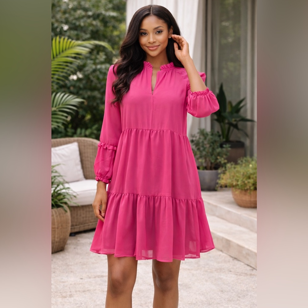 Vince Camuto flowy pink dress